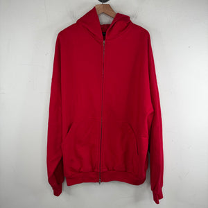 Balenciaga Sample Red Back Support Zip-Up Hoodie