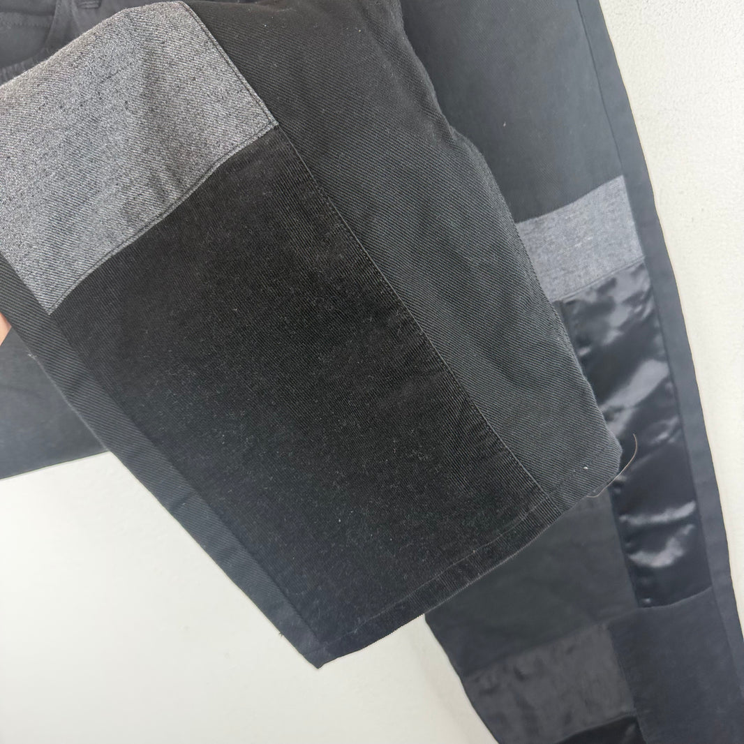 CDG Black Patchwork Trousers