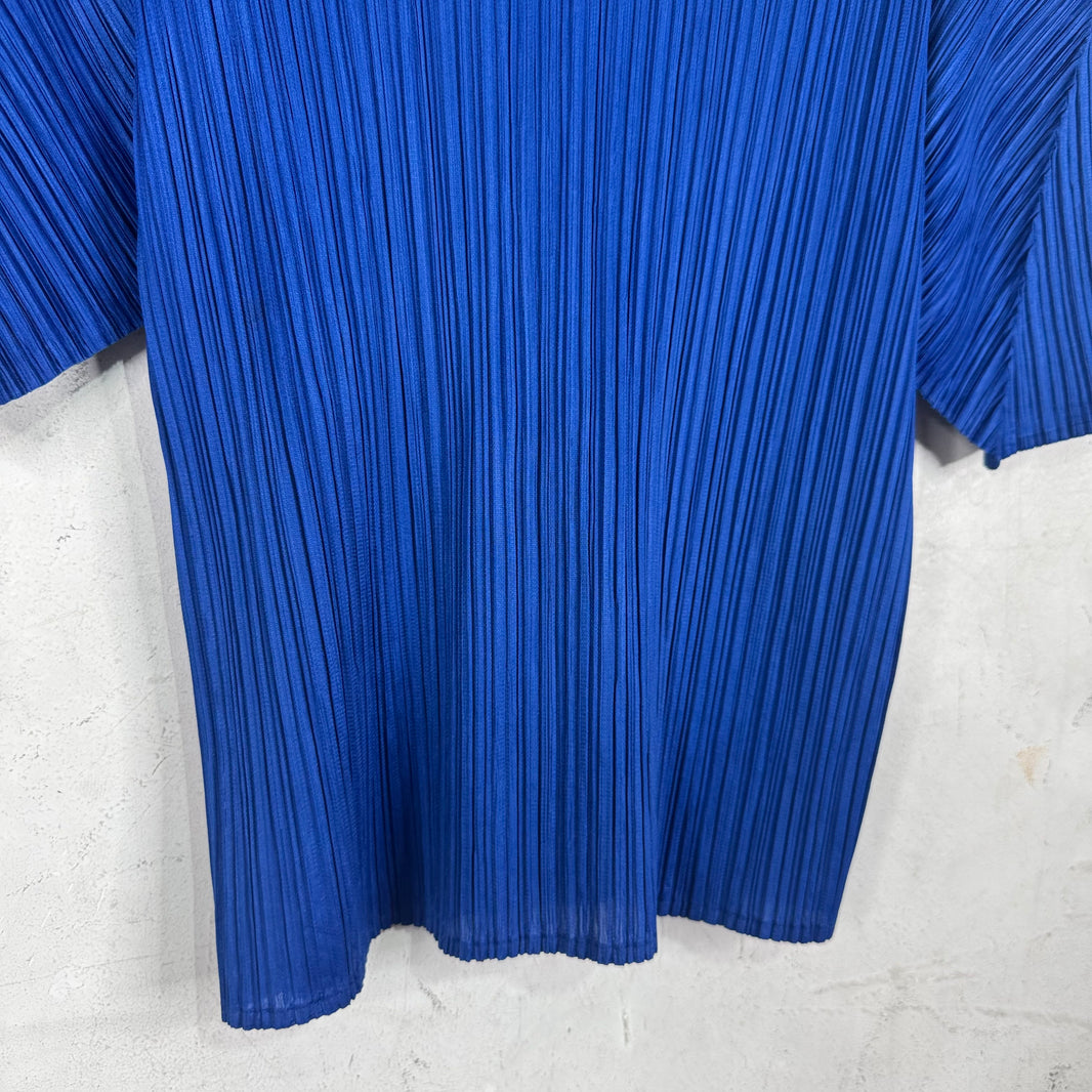 Issey Miyake Pleates Please Blue T-Shirt