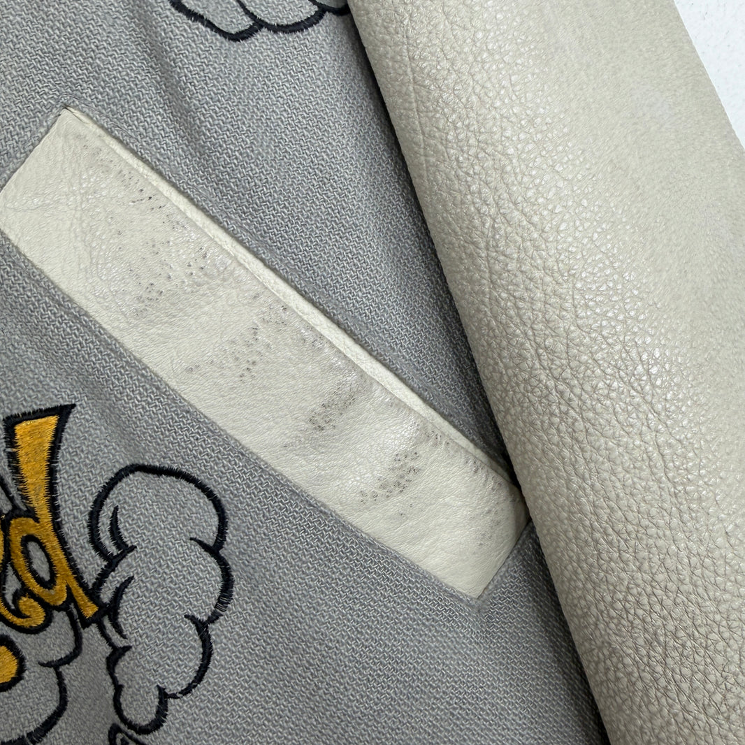 Hysteric Glamour Gray Embroidered Varsity Jacket