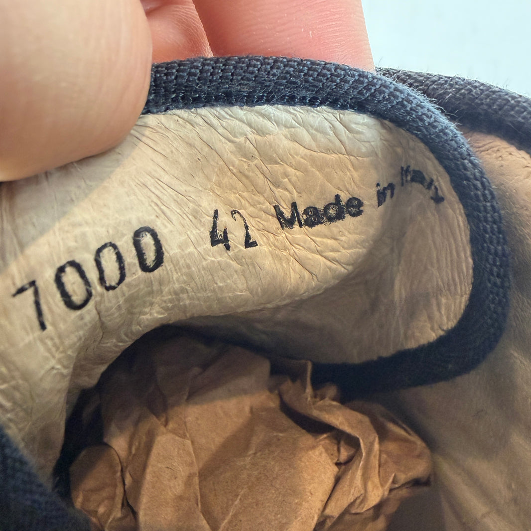 Raf Simons Navy Croc Velcro Strap Sneakers