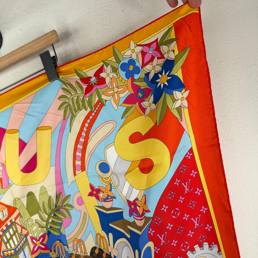 Louis Vuitton AOP Multicolor Silk Bandana
