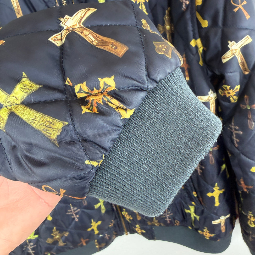 Supreme Navy Crosses Reversible Bomber Jacket