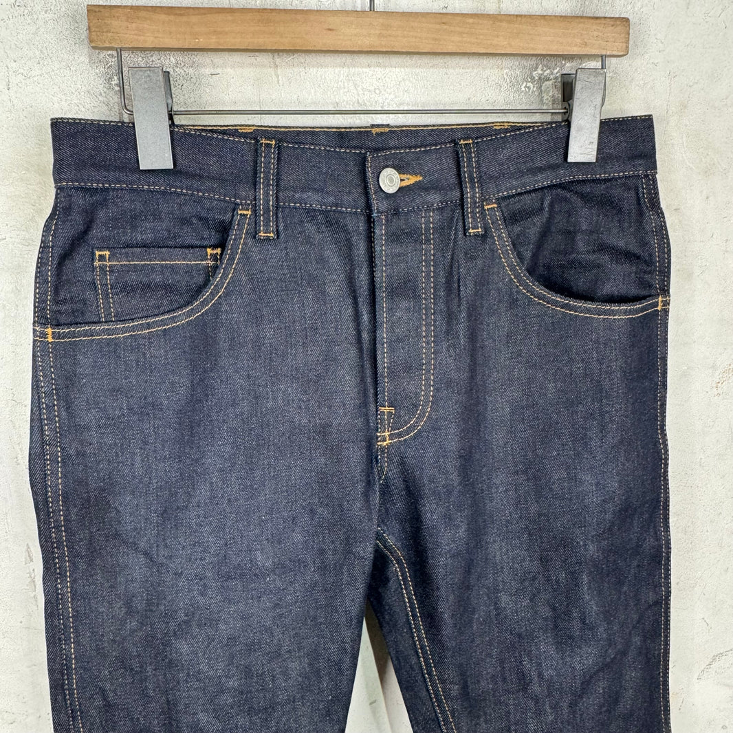 Gucci Tiger Patch Raw Denim Jeans