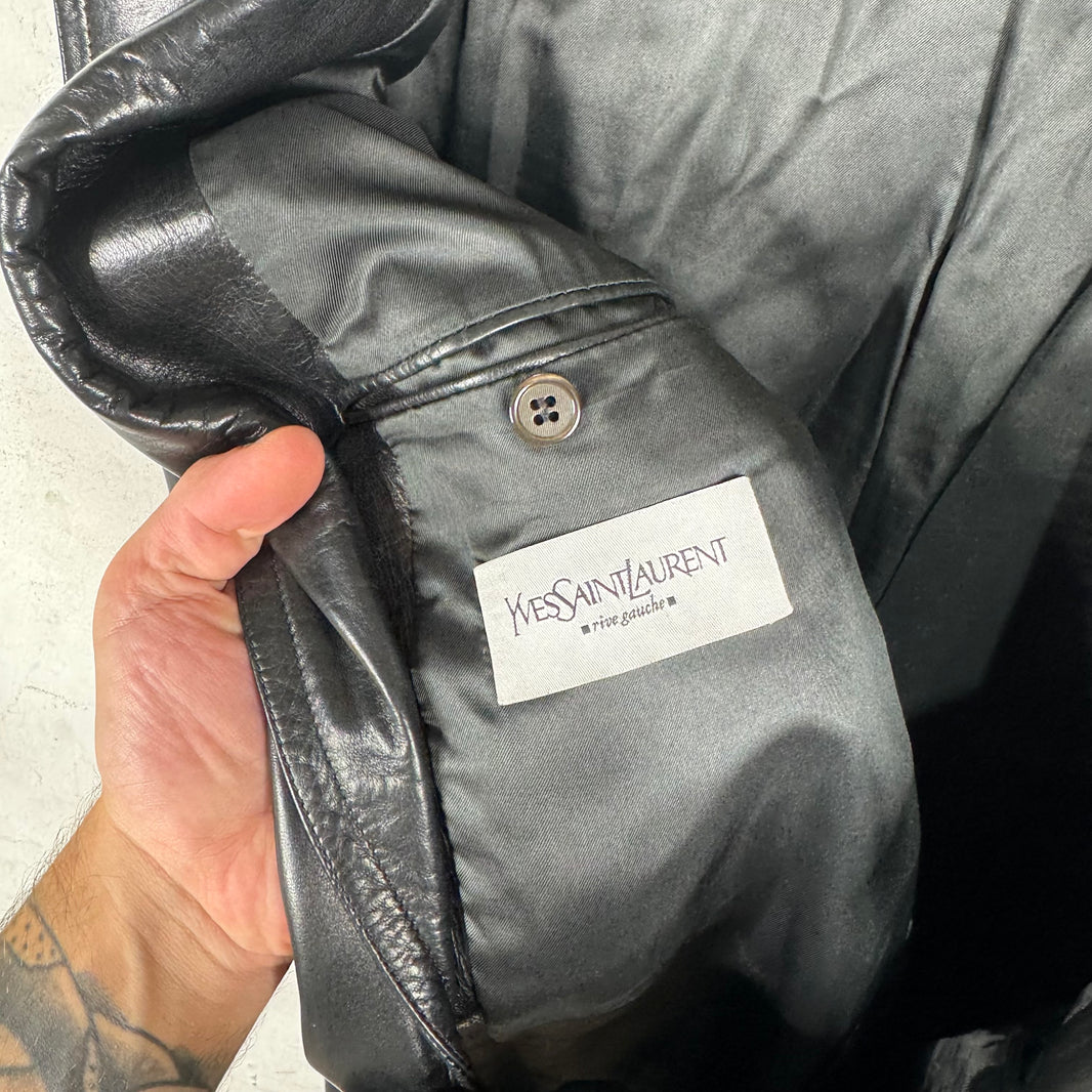Saint Laurent Rive Gauche Tom Ford 2002 Leather Blazer