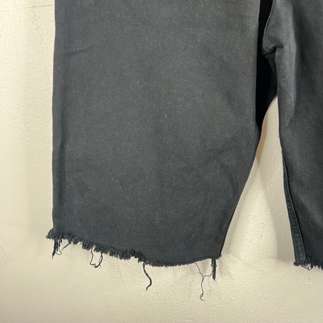 Balenciaga Distressed Long Denim Shorts