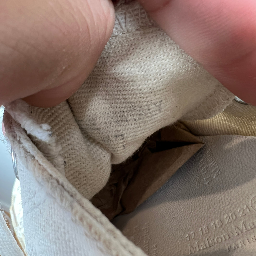Margiela White Painted Tabi Sneakers