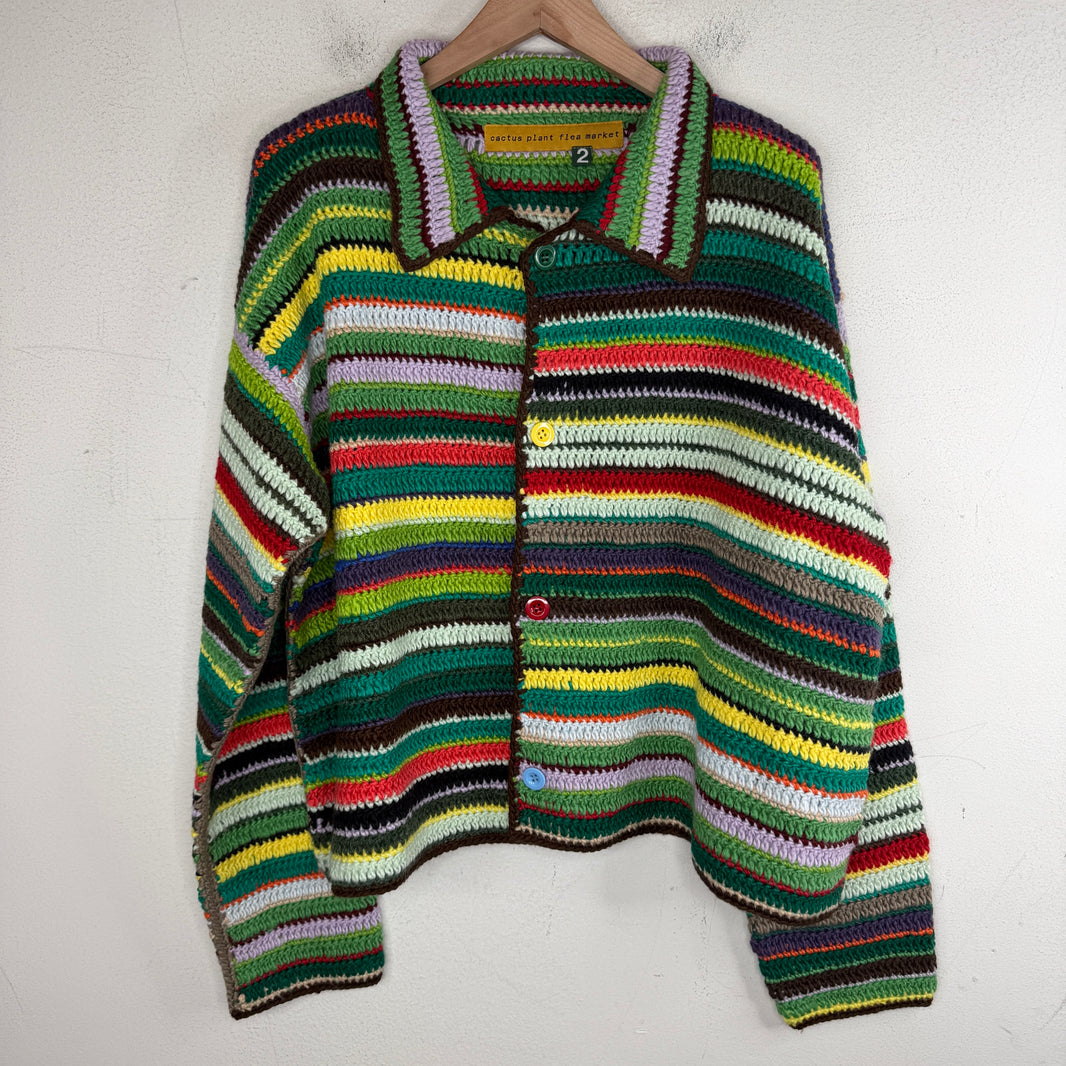 CPFM Crochet Knit Green Cardigan