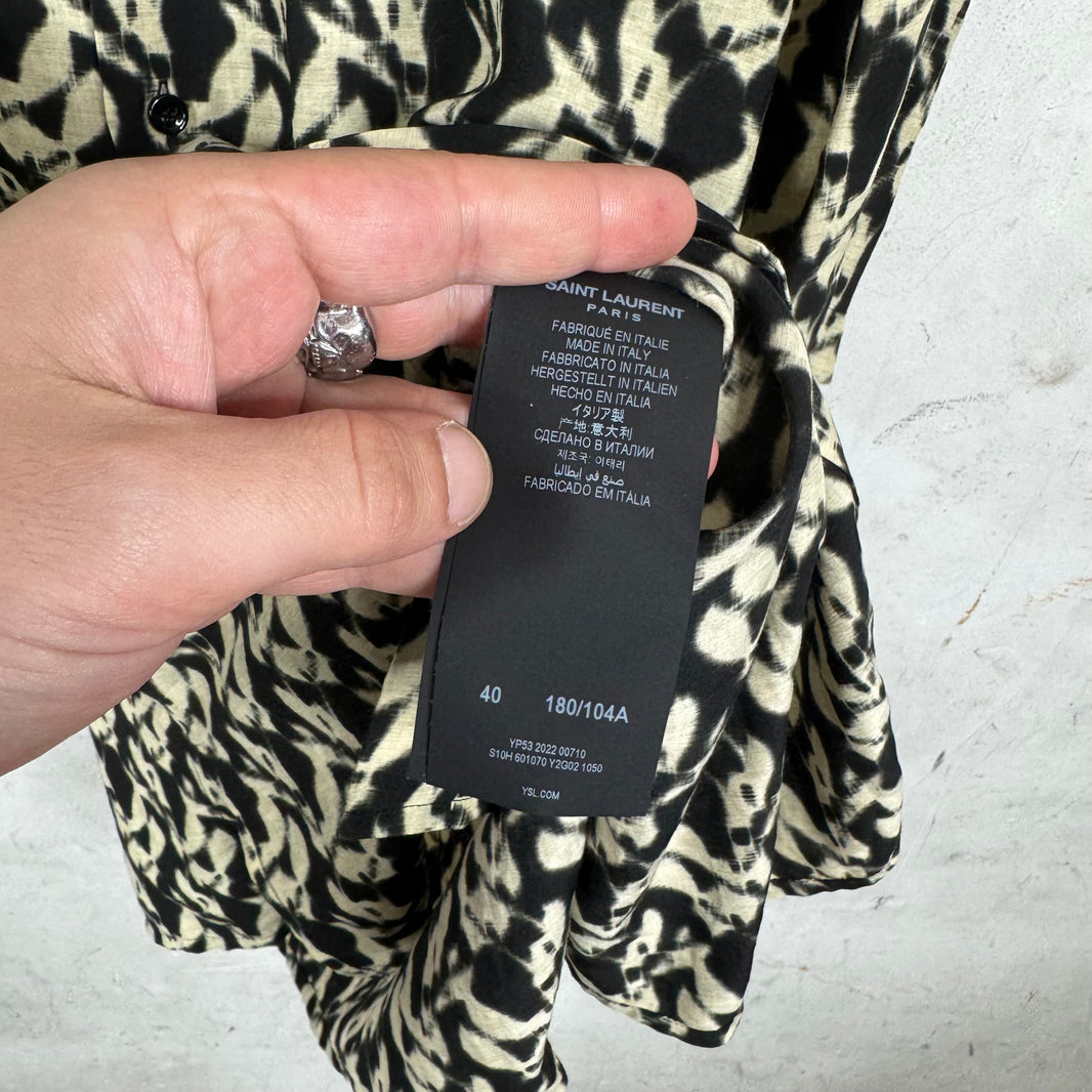 Saint Laurent Pattenred SS Viscose Shirt