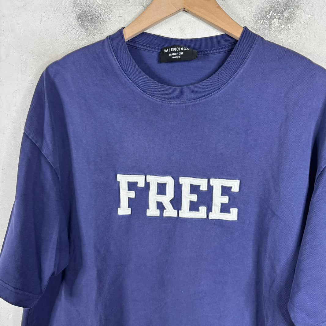 Balenciaga Free Embroidered T-Shirt