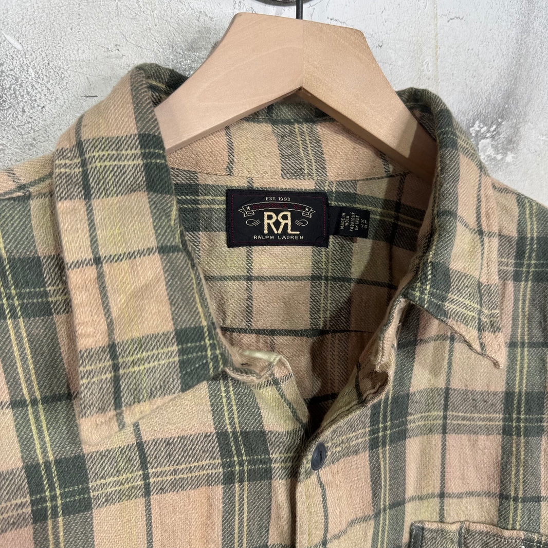 RRL Beige Plaid Flannel