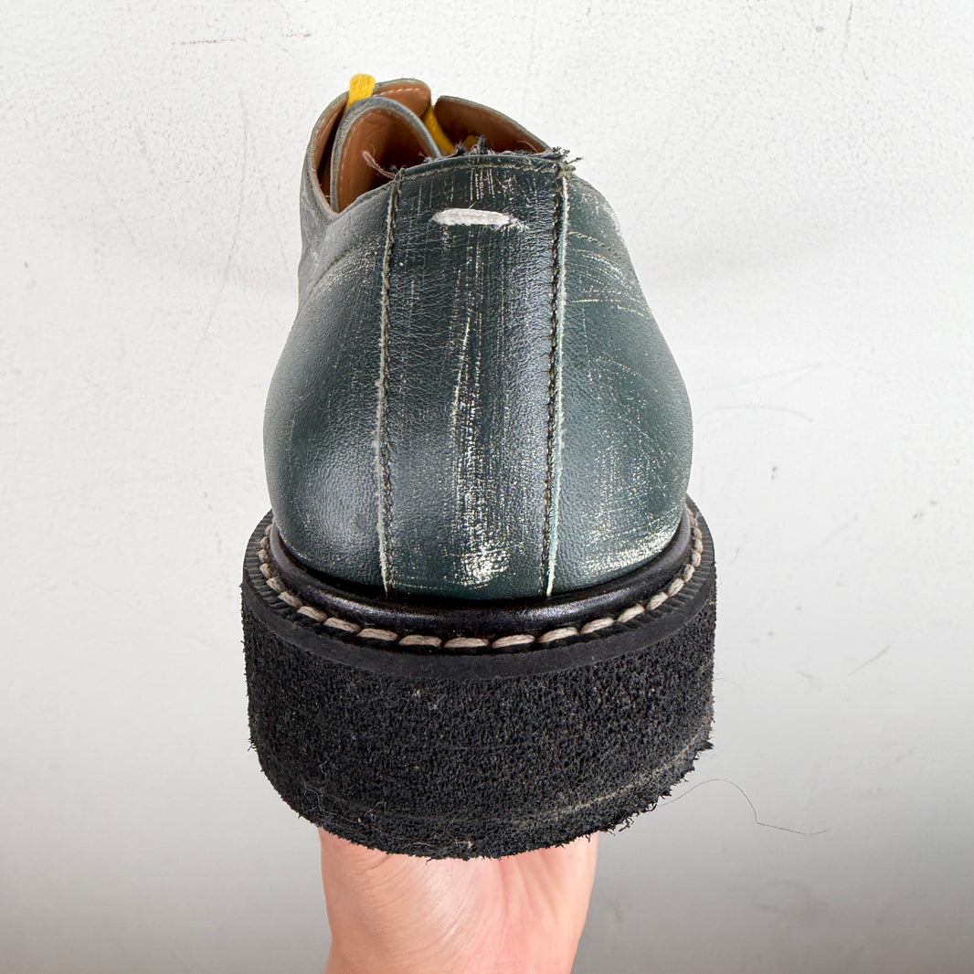 Maison Margiela Green Painted Derbies