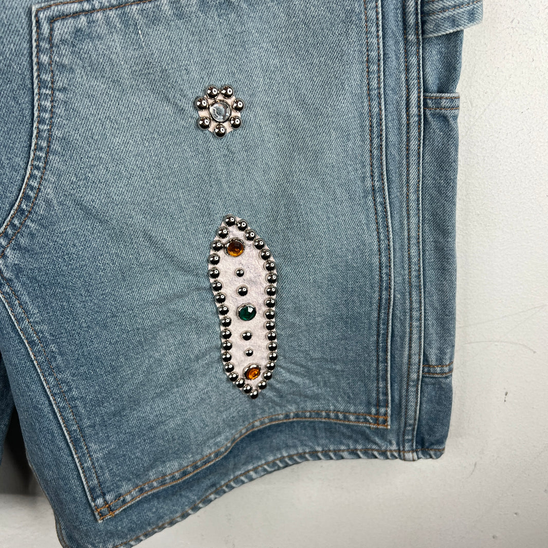 Kapital Jeweled Carpenter Denim Shorts