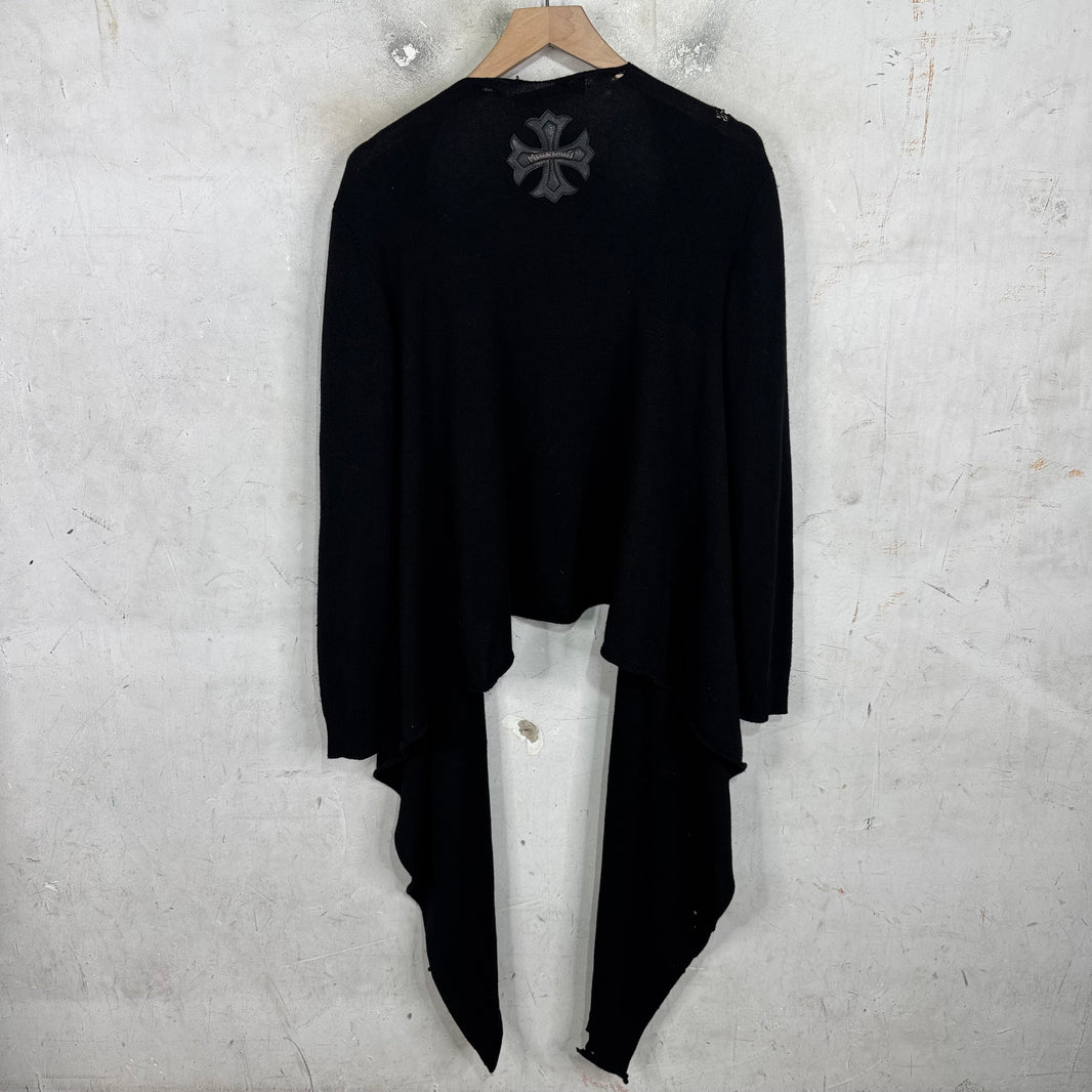 Chrome Hearts Cashmere Distressed Shawl