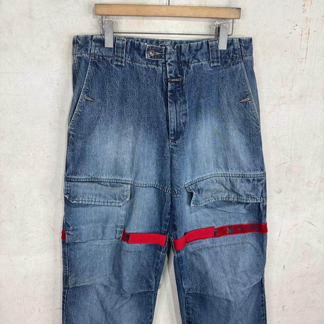 Girbaud Vintage Red Strap Cargo Jeans