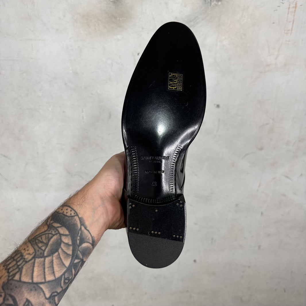 Saint Laurent Foil Metallic Derbys