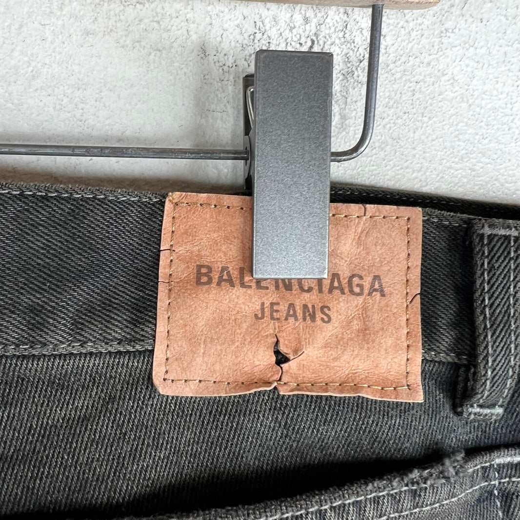 Balenciaga Distressed Straight Leg Jeans