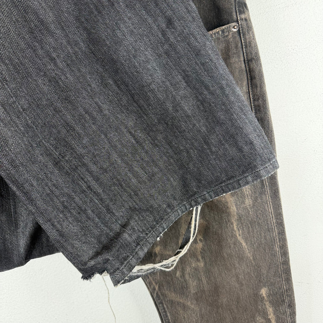 Balenciaga Black/Gray 50/50 Jeans