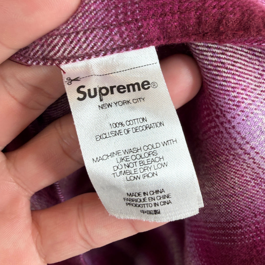 Supreme Shadow Plaid Leopard Collar Flannel
