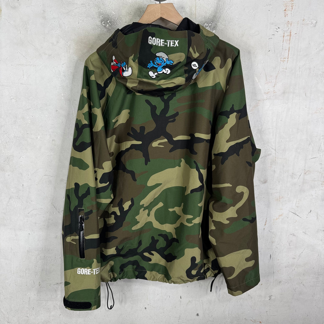 Supreme Goretex Smurfs Camo Shell Jacket