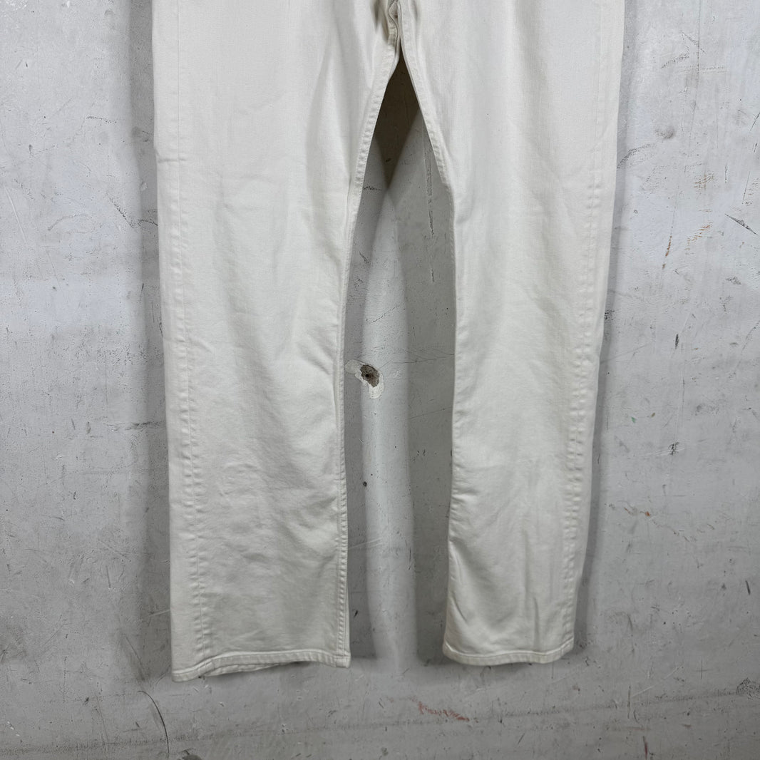 VLONE White Runway Zip Flared Jeans