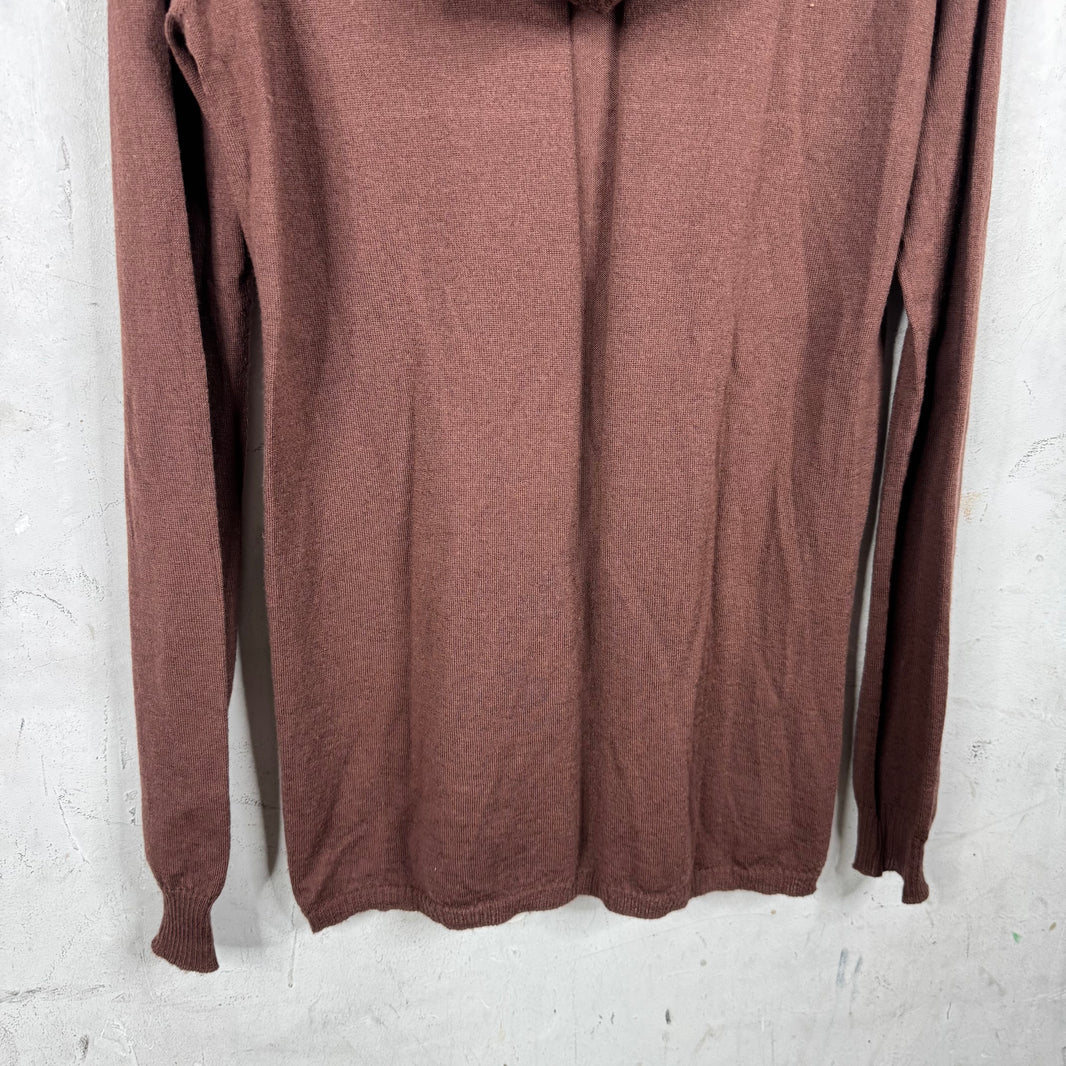 Rick Owens Phlegethon Thin Wool Knit Hoodie