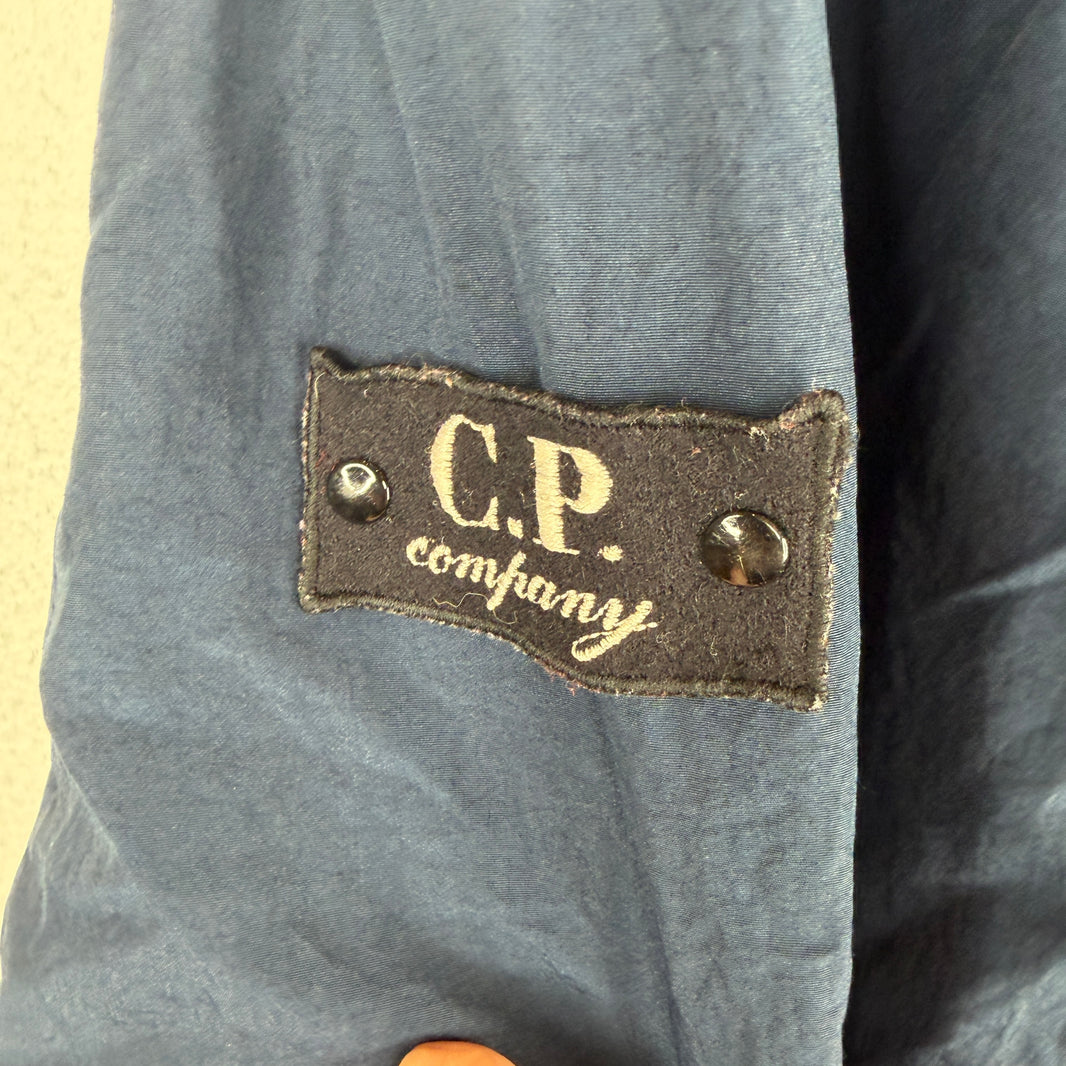 CP Company Navy Polyamide Zip Up Jacket