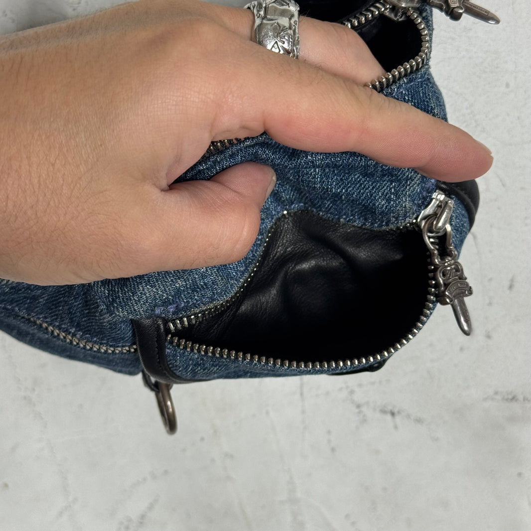 Chrome Hearts Mini Denim Snat Pouch