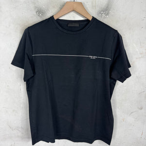 Prada Chest Stripe Logo T-Shirt