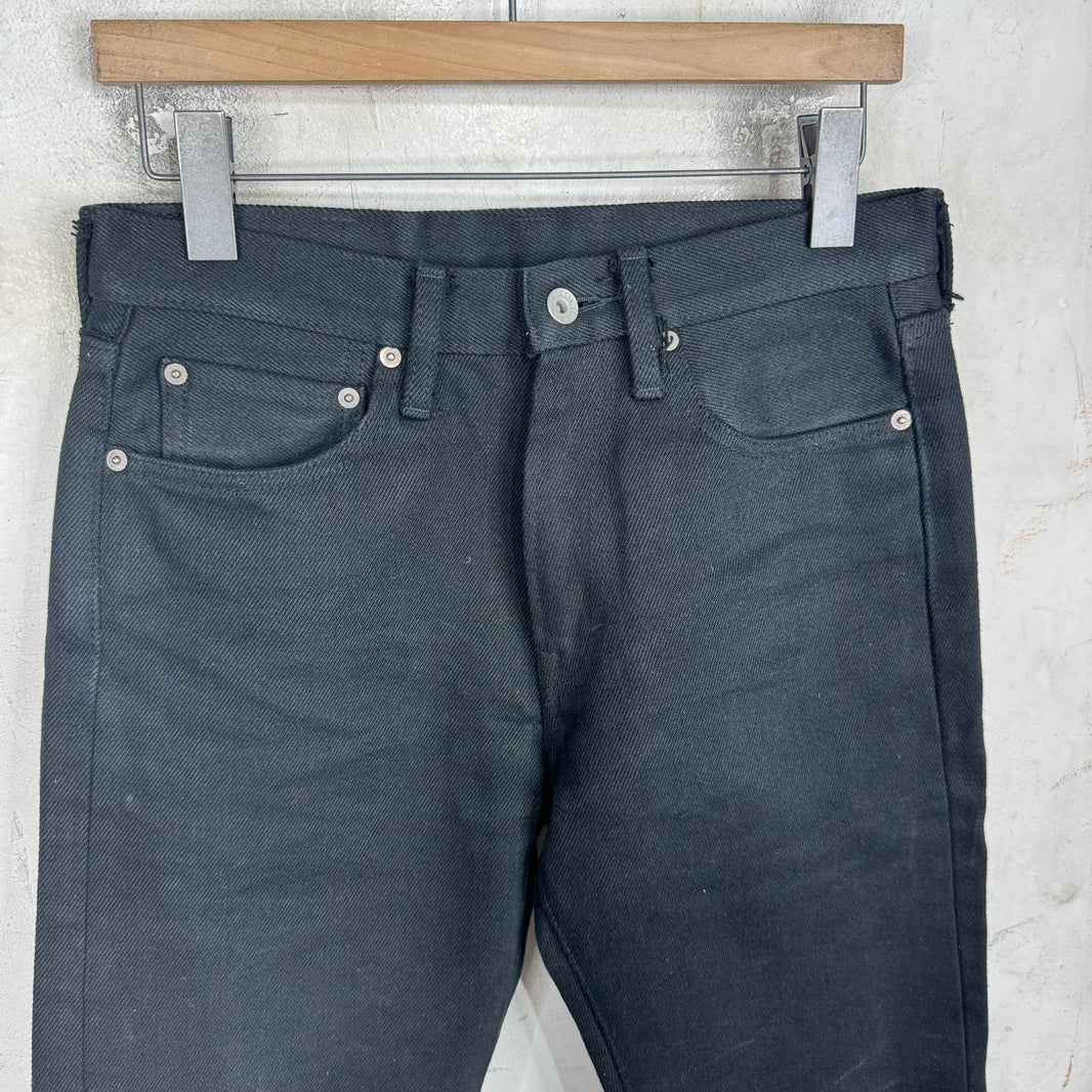 Iron Heart Hemmed Black Jeans