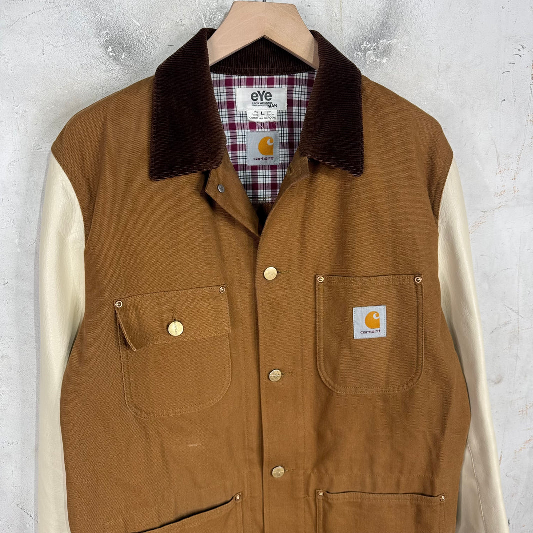 Junya Watanabe x Carhartt Leather Sleeved Chore Jacket