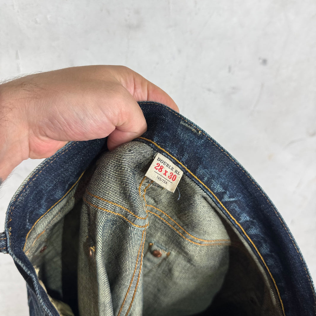 RRL Dark Wash  Whiskered Straight Jeans