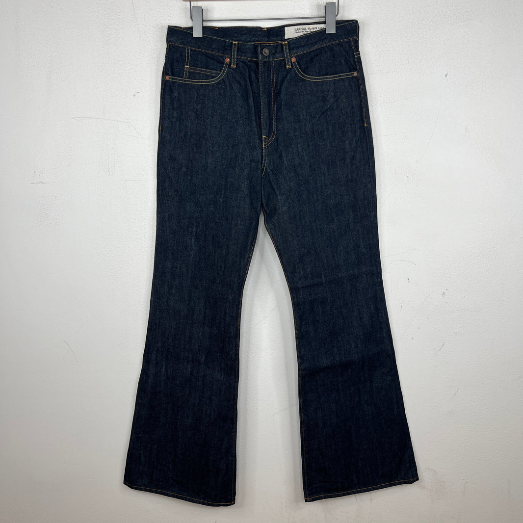 Kapital Blue Flared Denim Jeans
