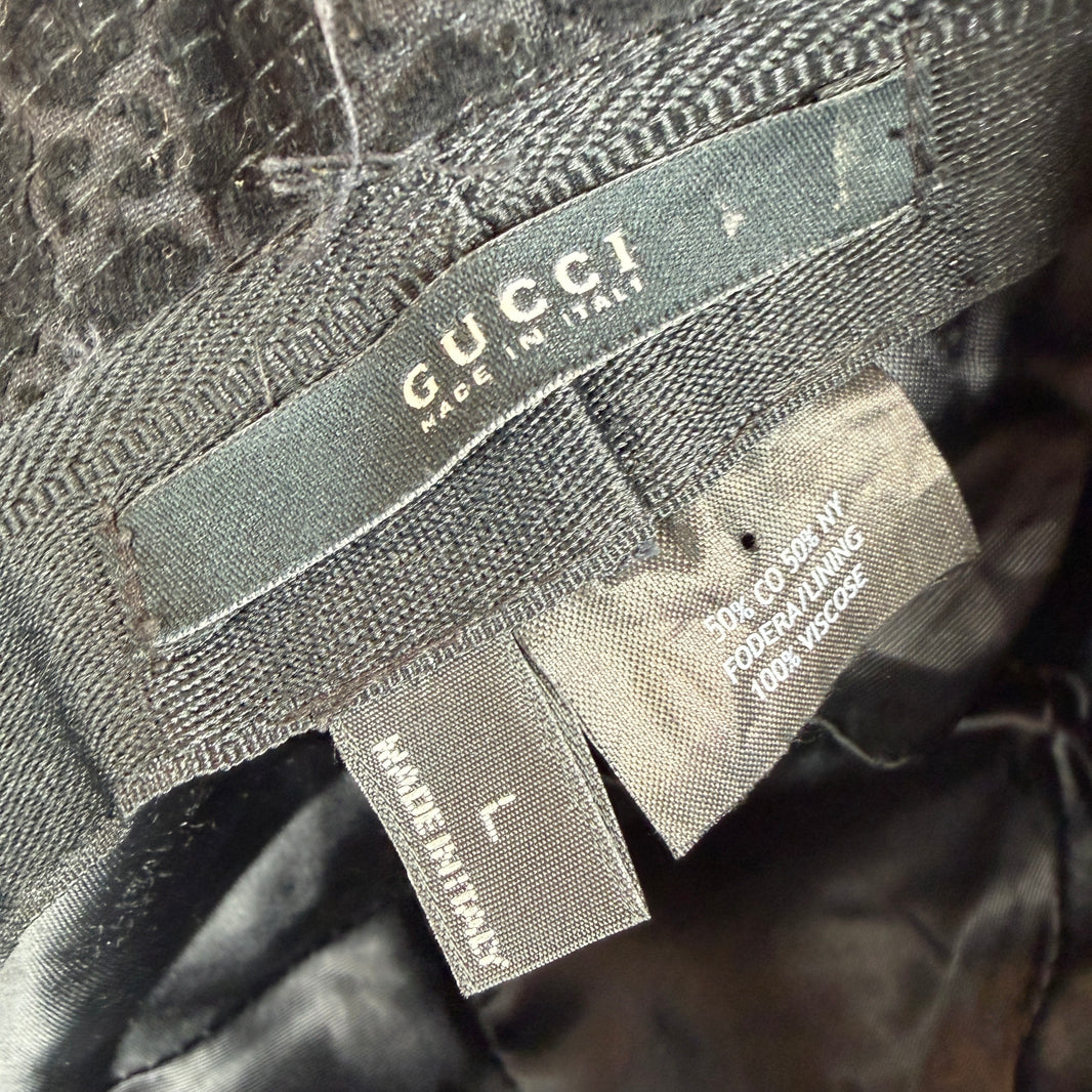 Gucci Suede Monogram Bucket Hat
