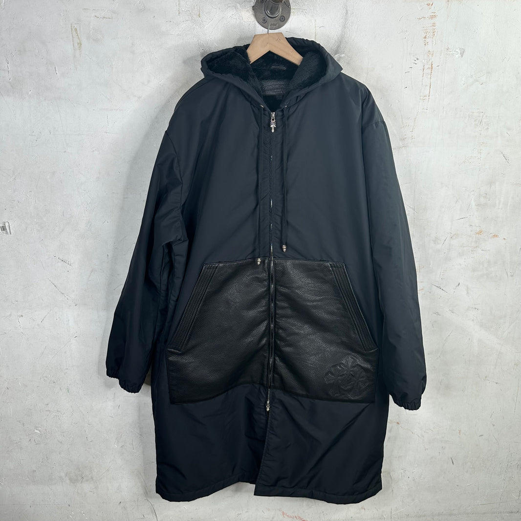 Chrome Hearts Nylon Leather Sideline Parka