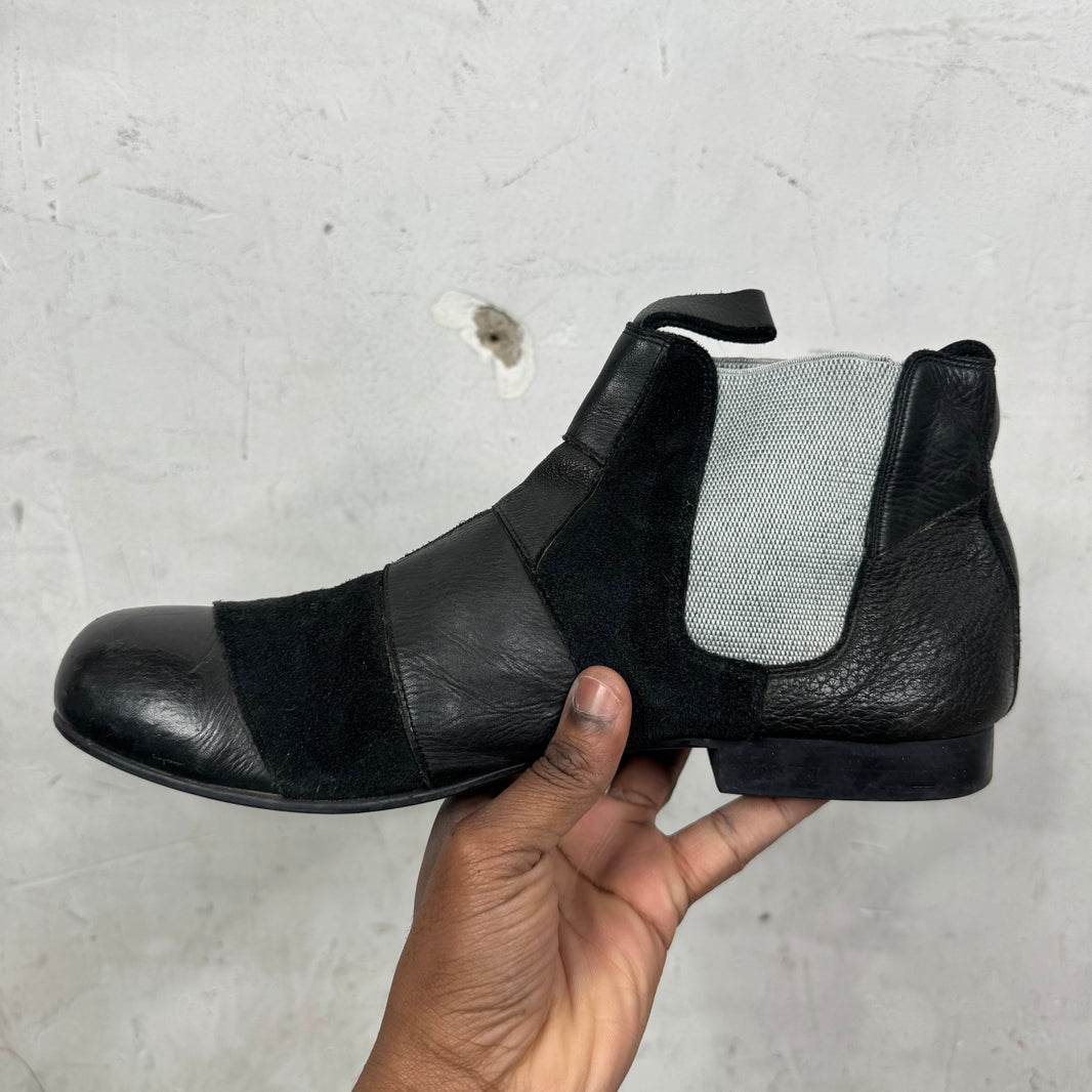 Comme Des Garçons Homme Plus Patchwork Chelsea Boots