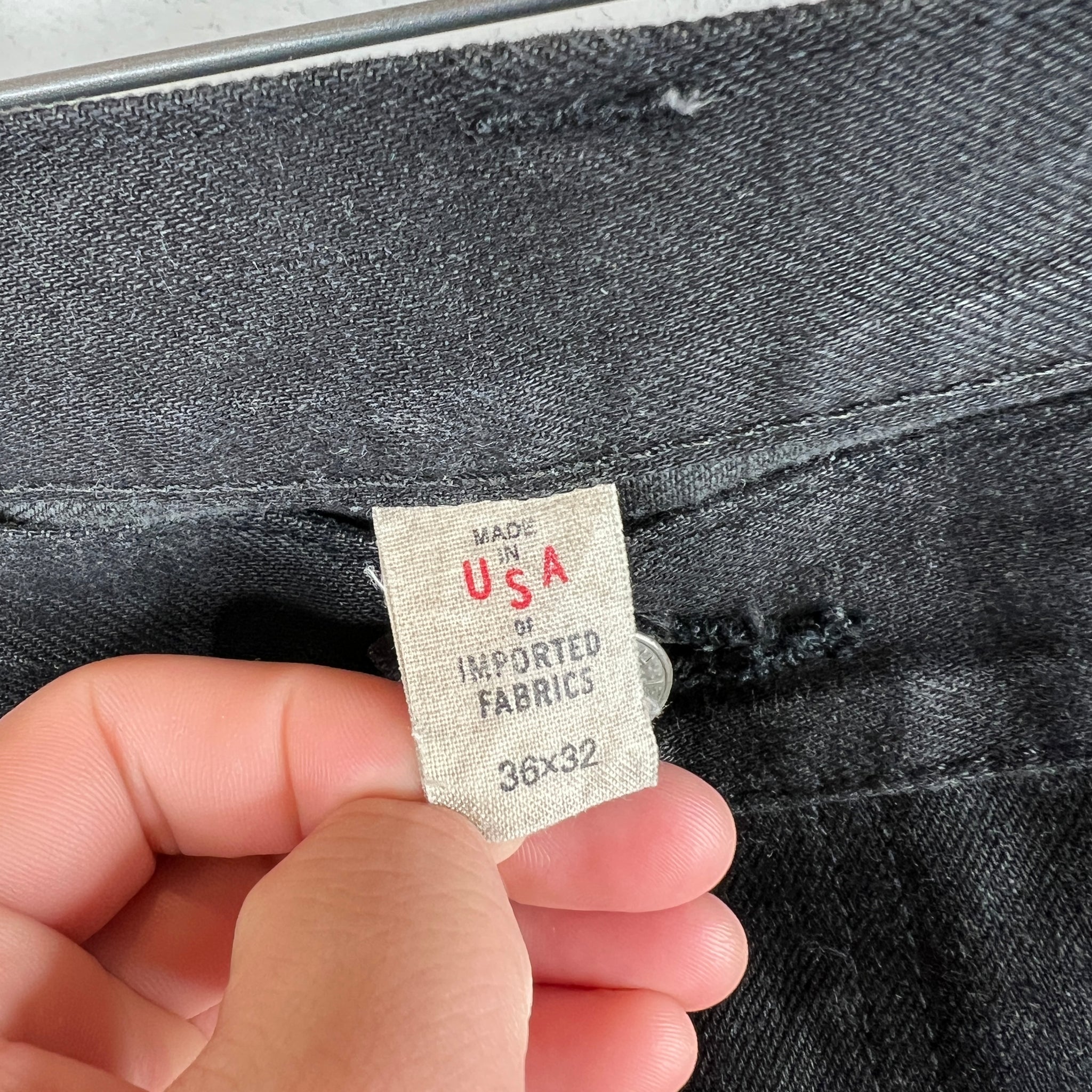 RRL Black Cropped Shorts