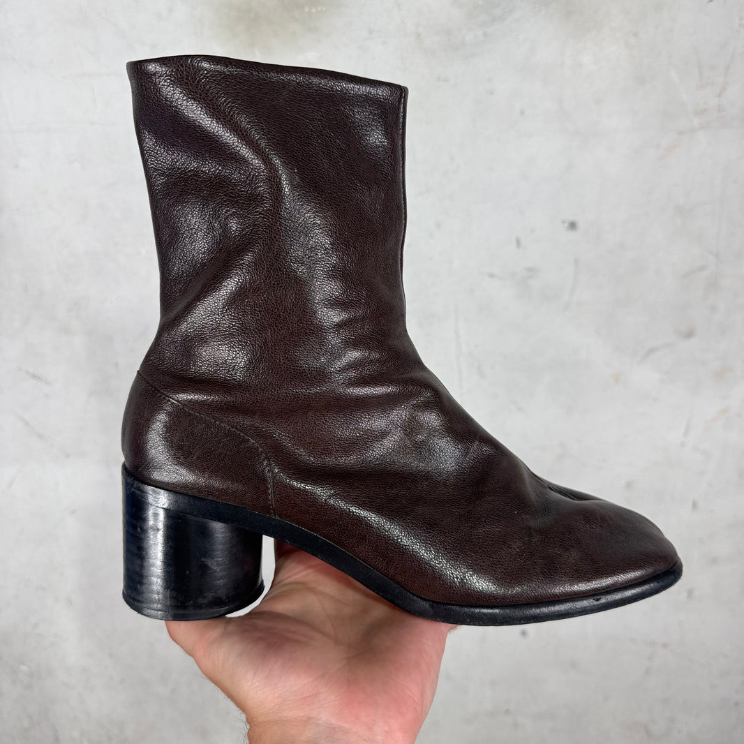 Margiela Brown Heeled Tabi Boots