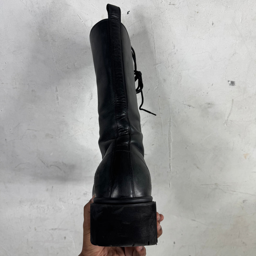 Balenciaga Tall Leather Stomper Boots