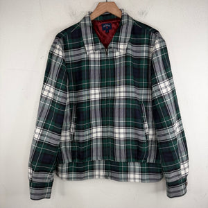 Noah Green Plaid Zip Jacket