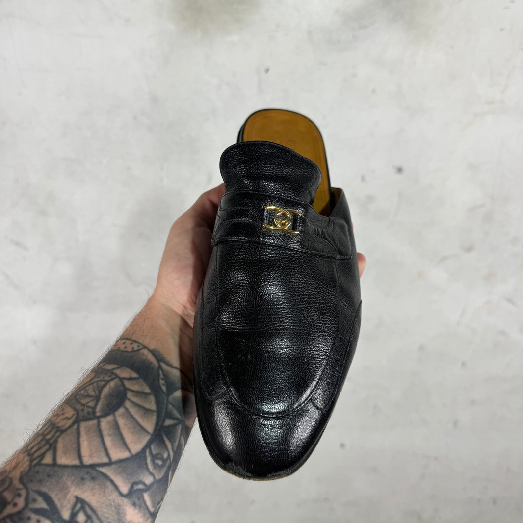 Gucci Interlock Leather Mules