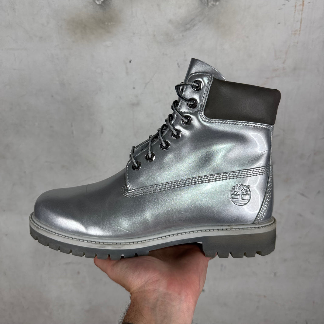 Veneda Carter x Timberland Silver Boots