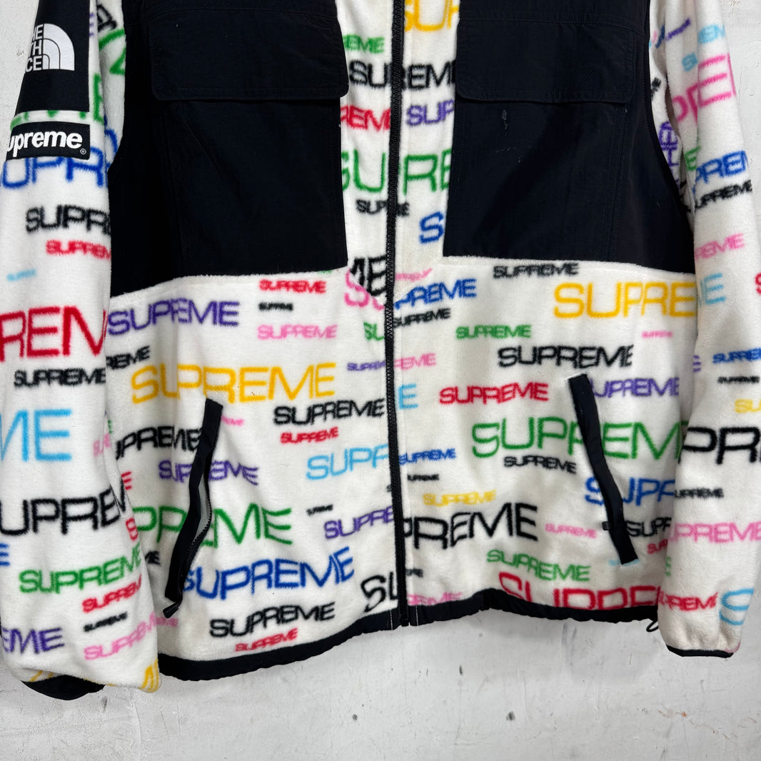 Supreme x TNF Multitcolor Script Denali Fleece