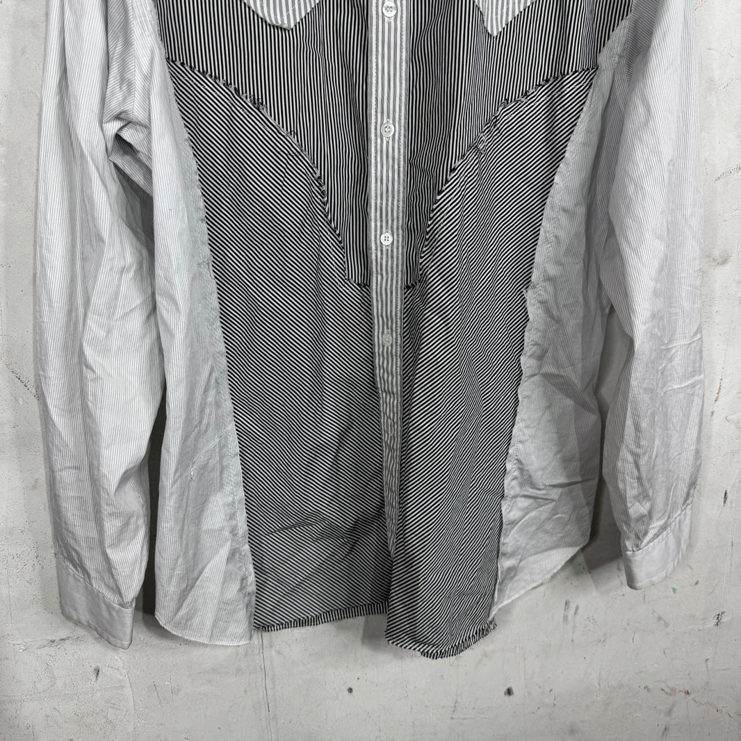 Margiela Striped Panelled LS Button Up