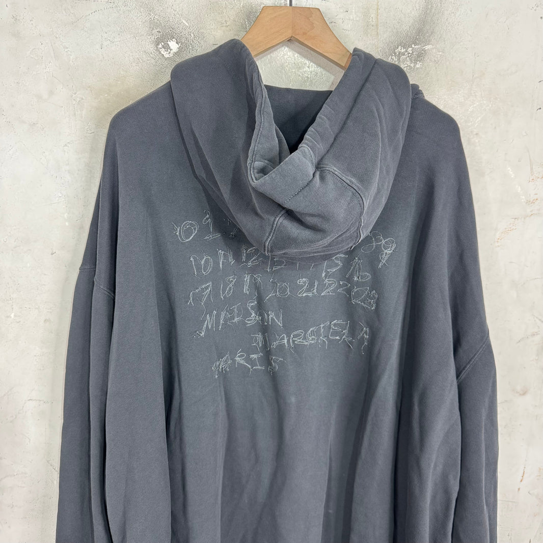 Margiela BNWT Embroidered Logo Zip Hoodie