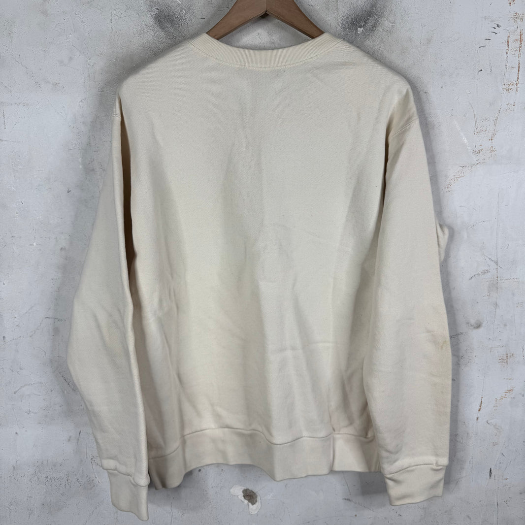 Gucci Beige Double G Embroidered Crewneck