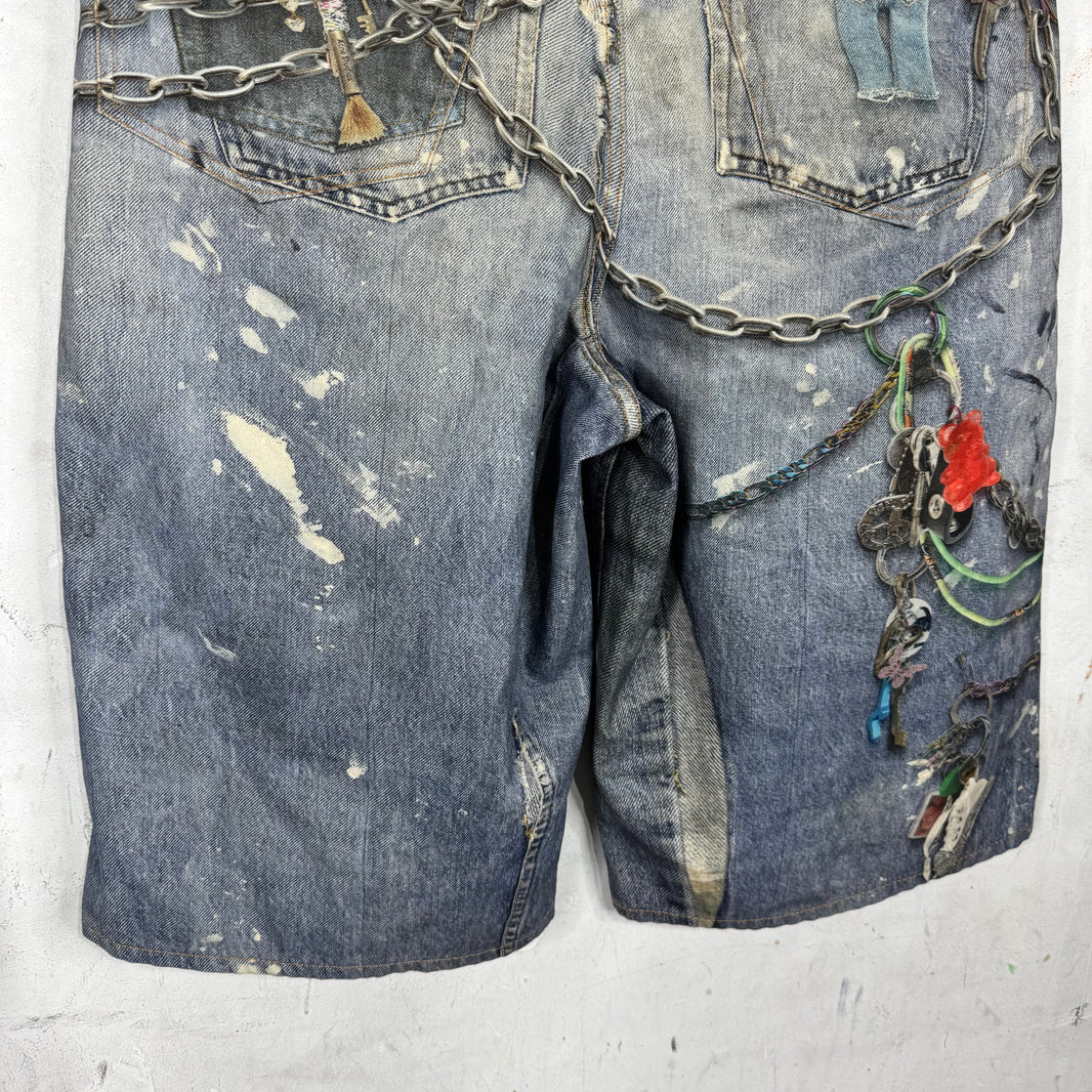 Acne Studios Trompe Chain Shorts