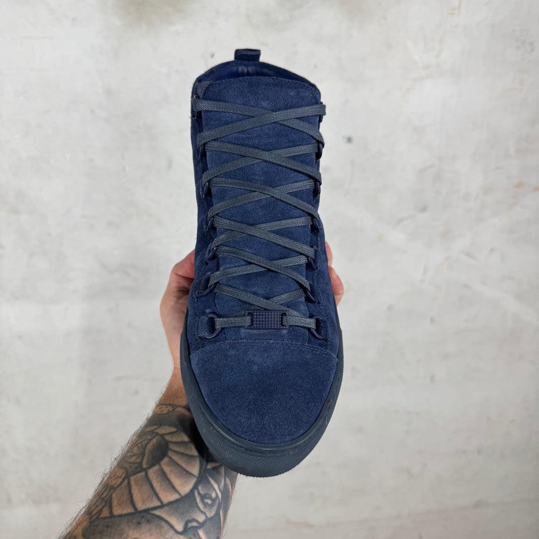 Balenciaga Navy Suede Arena Highs