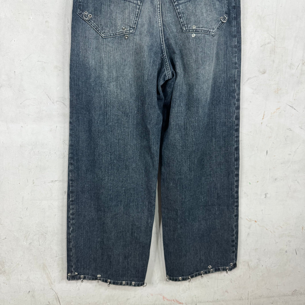 Balenciaga Dark Wash Sample Pierced Jeans