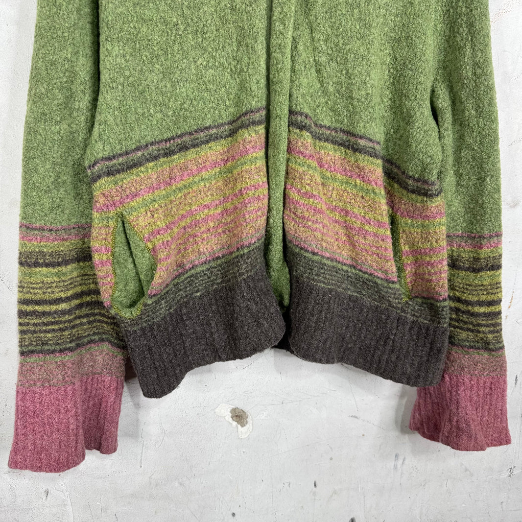 Kiko Kostadinov Striped Wool Ketras Hooded Sweater